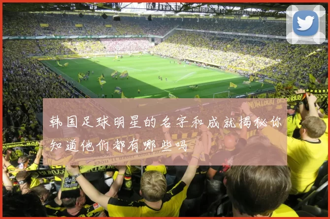 韩国足球明星的名字和成就揭秘你知道他们都有哪些吗